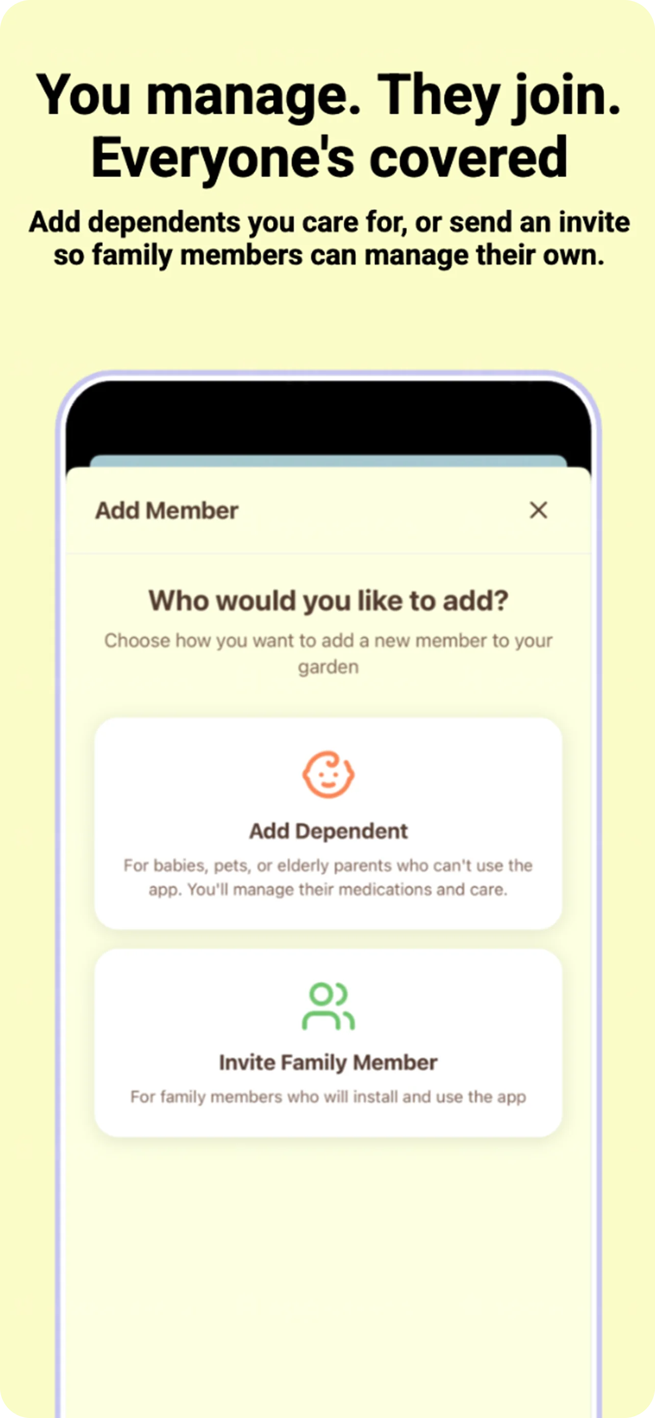 Family member character profile and medication list in Yutu
